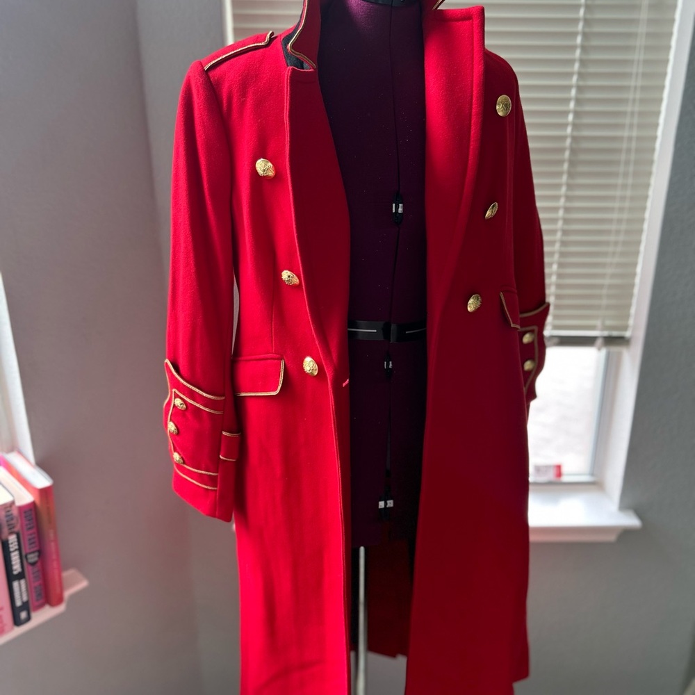 Banana Republic Red and Gold Trench Coat
